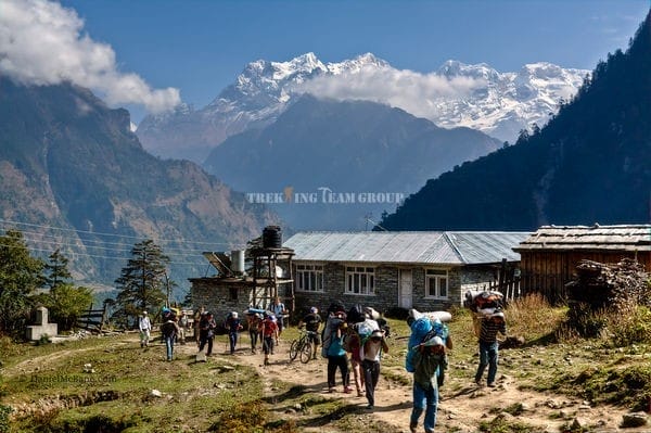 Chame Village Itinerary - Annapurna Circuit Trek Nepal - Trekking Team Group