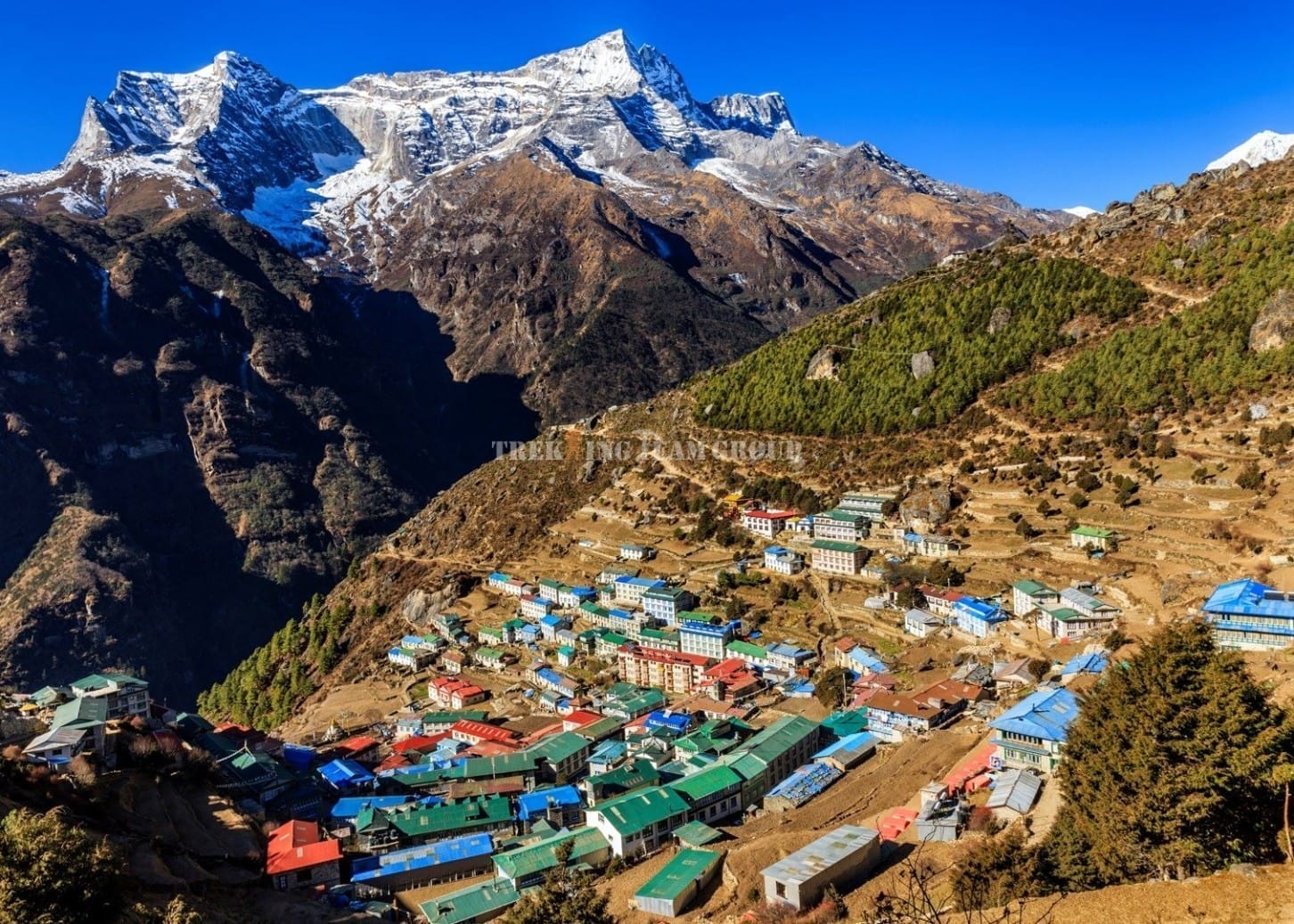 Namche Bazaar - Everest Panorama Trek Nepal - Trekking Team Group Thumbnail