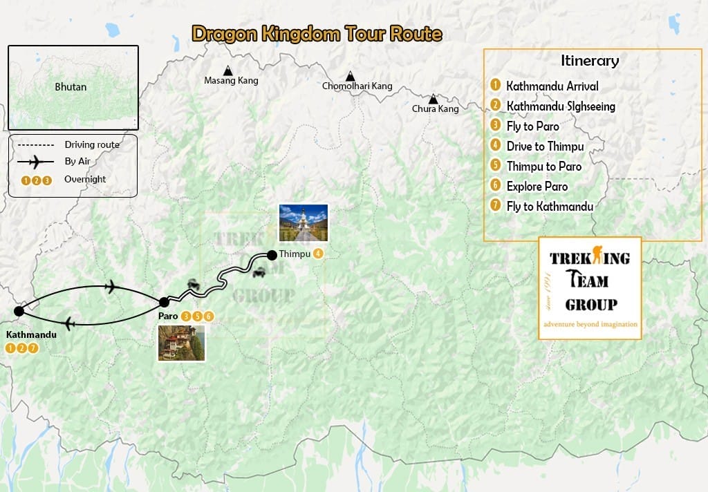The Dragon Kingdom Tour-map
