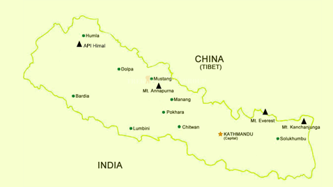 Visit Heritage Sites of Kathmandu-map
